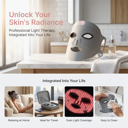 Red Light Therapy Facial Mask | Silicone LED Face Mask For Home Skin Rejuvenation