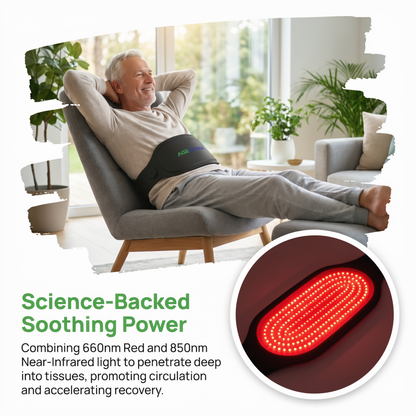 AGECIPHER Deep Penetrating Red Light Therapy Relief Belt