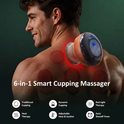 AGECIPHER 6-in-1 Red Light Heat Cupping Massager