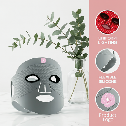 Red Light Therapy Facial Mask | Silicone LED Face Mask For Home Skin Rejuvenation